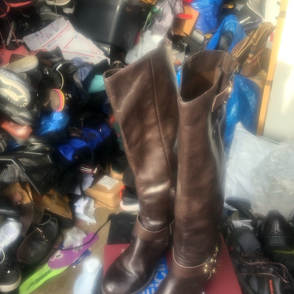 SBICCA of California Brown Leather Ridding side zip boots Size 8.5 - Picture 9 of 14